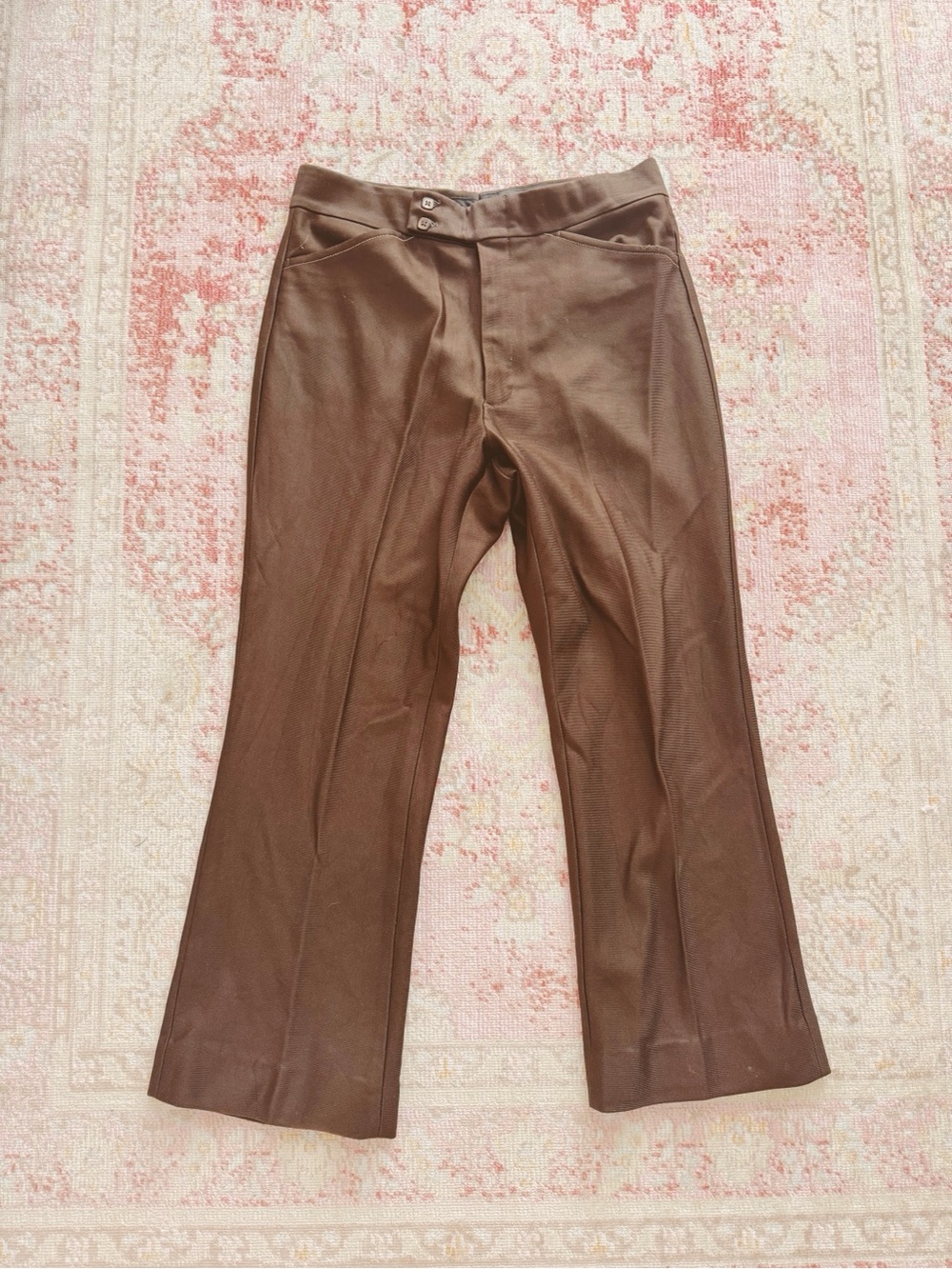 Men's Vintage 1970s Brown Dress Pants